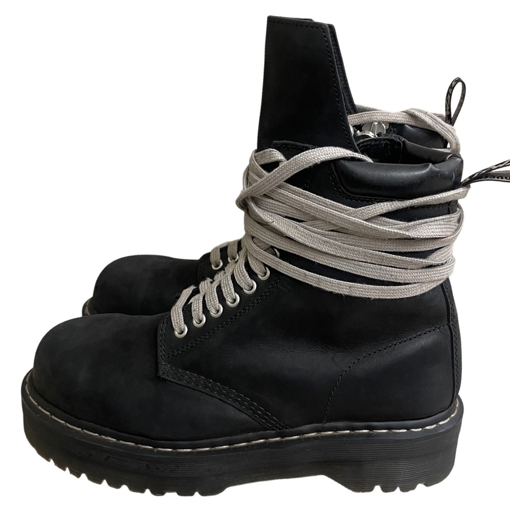 Rick Owens x Dr. Martens 1460 steel toe Platform Boots Black Pearl Mens mens 11